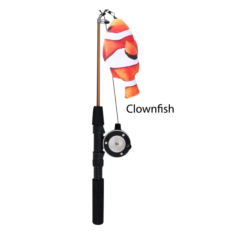 COHEALI 6 Pcs Teaser Fishing Rod Cat Wands Cat Fishing Pole Toy Pet Cats  Cat Toys Sportswear Bulk : : Pet Supplies