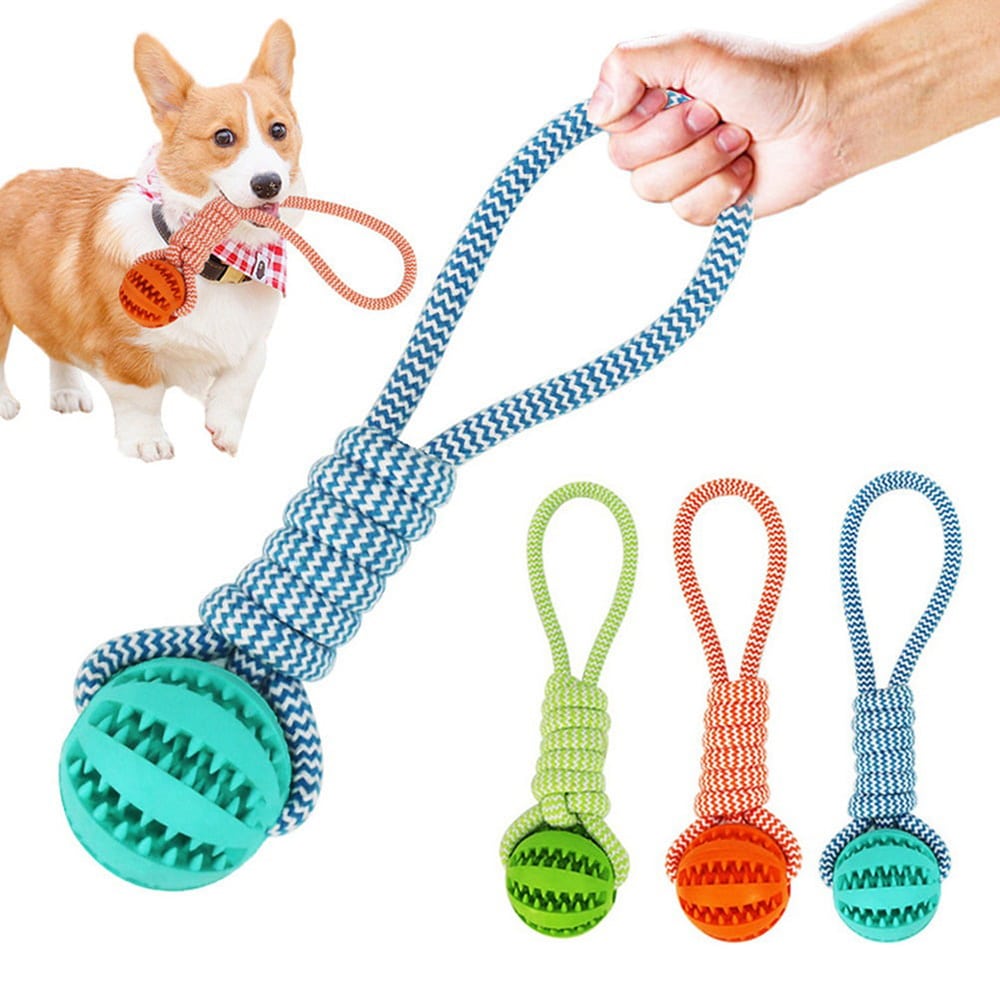DOUBFIVSY Squeaky Dog Tug Toys, Dog Chew Toys Dog Rope Toys with Strong  Handle for Tug of War Puppy Training Play Durable Interactive Dog Toys for